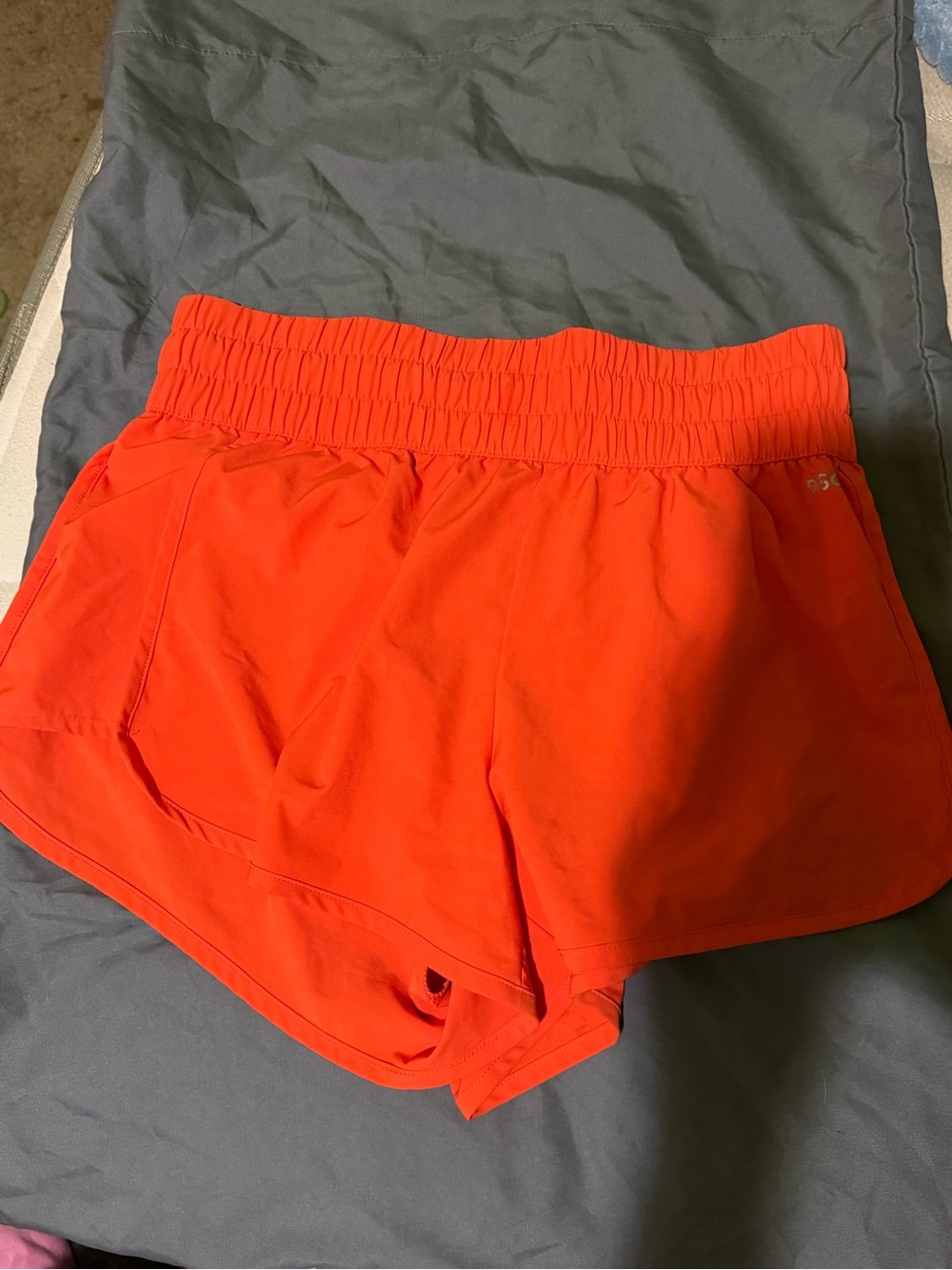 DSG Women's Bright Orange Elastic-Waist Athletic Shorts